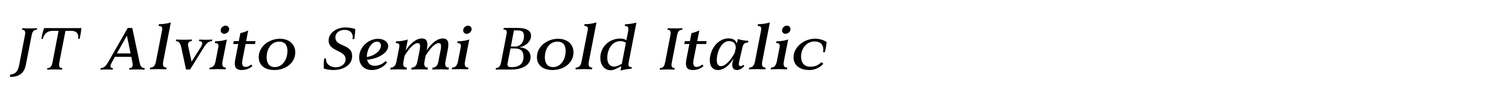 JT Alvito Semi Bold Italic